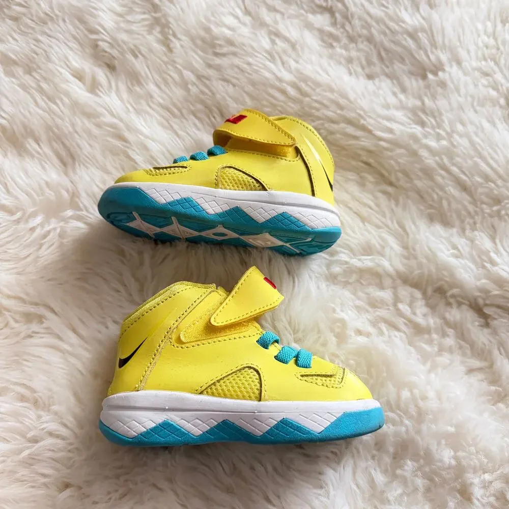 Lebron Nike Soldier 7 Sonic Yellow/Blue White Baby 4C